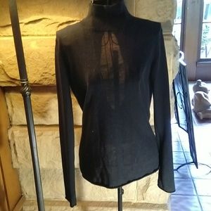 Black sweater with slit back